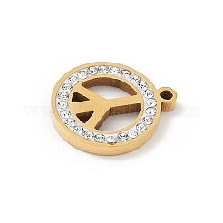 Подвески из нержавеющей стали 304 со стразами STAS-Q354-04G