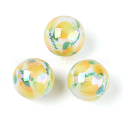 Печатные непрозрачные акриловые бусины&nbsp;X1-MACR-T048-04M