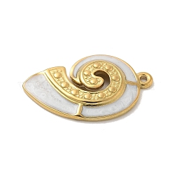 Подвески из нержавеющей стали 304 с белой эмалью&nbsp;STAS-I322-80A-G