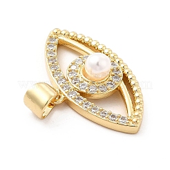 Латунные микропаве прозрачные подвески с фианитом KK-M235-13G