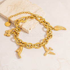 Браслеты с подвесками из нержавеющей стали 304&nbsp;FS-WG2DFC3-02