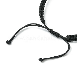 Браслет из плетеных бусин кубовидной формы из натуральных смешанных драгоценных камней BJEW-JB09796