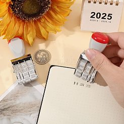 Timbro datario in plastica con date e anni diversi e opzioni di personalizzazione&nbsp;OFST-WH0004-164
