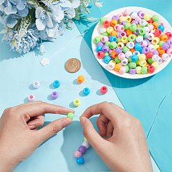 Пластиковые бусины rondelle и пластиковые инструменты для плетения волос с перевернутым хвостом DIY-WH0011-44A