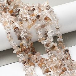 Нити бусин из натурального рутилированного кварца G-M205-96