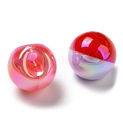 УФ-покрытие радужные переливающиеся непрозрачные акриловые бусины&nbsp;MACR-D081-05