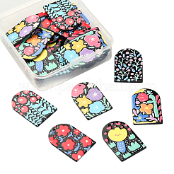 24pcs 6 colgantes de acrílico impresos en relieve estilo&nbsp;SACR-CJ0001-13