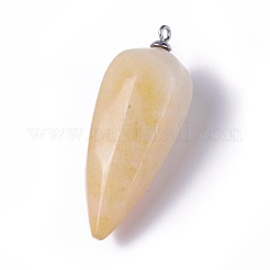 Colgantes en punta de jade natural&nbsp;G-E541-10G
