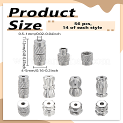 42шт 3 стиля латунные винтовые застежки&nbsp;KK-LP0001-94