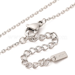 Collane a catena con ciondolo a forma di cuore in zirconia cubica in acciaio inossidabile 304 per donna&nbsp;NJEW-G142-07P-03