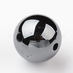 Гладкая гальванических немагнитная синтетический гематит буддийские шарики G-I175-33