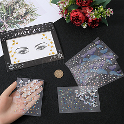 5 шт. 3 стиля самодельных акриловых наклеек со стразами&nbsp;DIY-GF0010-46