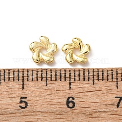 合金ビーズ  花  長持ちメッキ  ラックめっき  ゴールドカラー  6x1.5mm  穴：1.4mm&nbsp;FIND-C092-01A-G