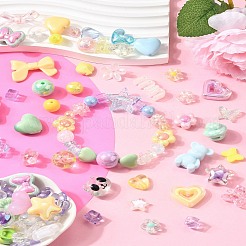 250 г непрозрачных и прозрачных акриловых бусин&nbsp;MACR-YW0003-89