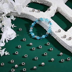 130 шт. европейские бусины из сплава в тибетском стиле FIND-FH0011-48