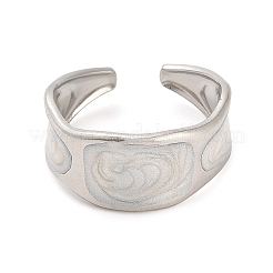 Кольцо-манжета из нержавеющей стали 304 с широким ободком для женщин&nbsp;RJEW-F160-02P