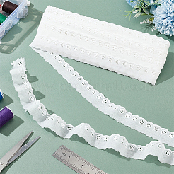 15 ярд хлопка с вышивкой и цветочной кружевной отделкой DIY-WH0542-34C