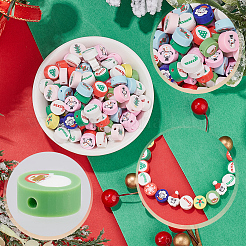 Рождественская тема 300шт бусины из полимерной глины ручной работы CLAY-SP0001-01B