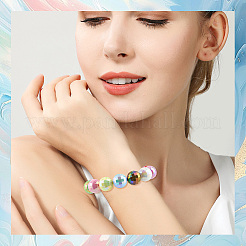 60cs 12 цвета УФ-покрытие радужные переливающиеся акриловые бусины PACR-PA0001-11