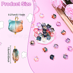 10шт стеклянные подвески PALLOY-YW00061-01