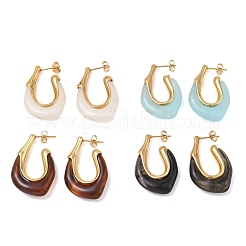 Boucles d'oreilles à tige en acier inoxydable 304 pour femmes&nbsp;EJEW-F411-02G