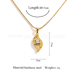 Colliers pendentifs creux en acier inoxydable 304&nbsp;WG5EFC4-05