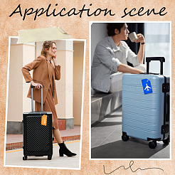 5шт. 5-х цветная прямоугольная силиконовая багажная бирка с рисунком самолета DIY-SP0002-77A