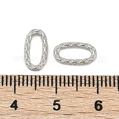 真鍮製フレームコネクター  長持ちメッキ  ラックめっき  オーバル  プラチナ  10.5x5.5x1.5mm  内径：7.5x3mm&nbsp;KK-H202-06P