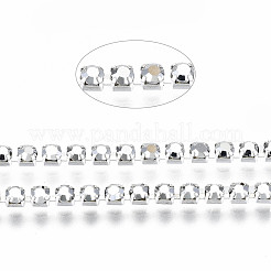 Гальванические латунные цепочки со стразами и стразами CHC-T006-SS6.5-01S