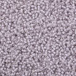 TOHOラウンドシードビーズ  日本製シードビーズ  （淡い紫色の裏地付きクリスタル1066)個  11/0  2.2mm  穴：0.8mm  約5555個/50g&nbsp;SEED-XTR11-1066