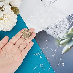 500шт экологически чистые пластиковые серьги-гвоздики KY-SP0001-01A