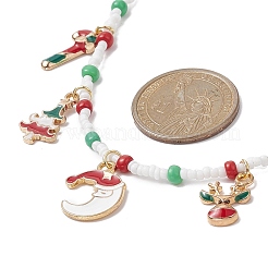 4 Uds. Juego de pulseras elásticas con cuentas de semillas y perlas de vidrio de 4 estilos&nbsp;BJEW-JB09373
