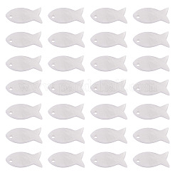 30 個の天然淡水シェルペンダント  魚のチャーム  貝殻色  21.5~23x10~11x1.5~2mm  穴：1.5~1.6mm&nbsp;BSHE-TA0001-32