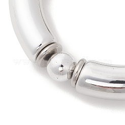 3 шт. круглых и изогнутых трубчатых пластиковых эластичных браслетов CCB&nbsp;BJEW-JB12999