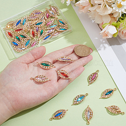 40шт 10 цвета сплав с подвесками со стразами FIND-PH0027-16