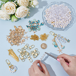 Kits de fabrication de porte-clés sur le thème de l'océan à faire soi-même&nbsp;DIY-NB0015-74