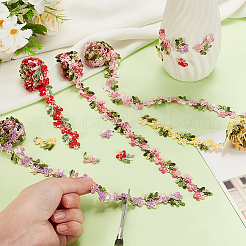 5 ярд двухцветной полиэстеровой вышитой кружевной отделки&nbsp;OCOR-PH0005-19