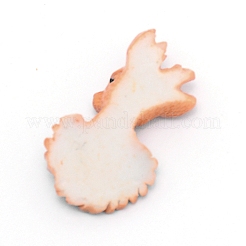 クリスマスのプラスチック製の家のディスプレイの装飾  クリスマスのトナカイ/クワガタ  砂茶色  27x16x8.3mm&nbsp;AJEW-WH0155-40