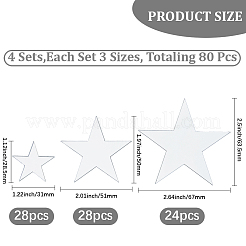 4 Beutel Acryl-Sternaufkleber&nbsp;DIY-GF0012-46B
