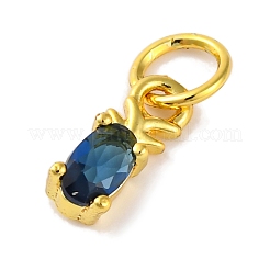 Micro Pave Bijoux de zircone cubique en laiton de placage en râtelier&nbsp;KK-F881-03G-07