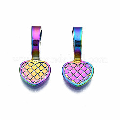 Приклеиваемые плоские подушечки из сплава радужного цвета для изготовления подвесок PALLOY-N163-098-NR