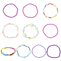 Наборы для изготовления браслетов из стеклянных бусин своими руками&nbsp;DIY-FS0006-54B