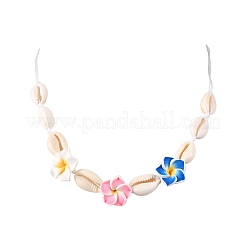 Ожерелья из бисера и натуральных ракушек каури NJEW-TA00202