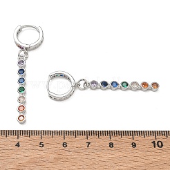 Orecchini pendenti a cerchio in ottone con pavé di zirconi cubici&nbsp;KK-CBAD9DF-02P-B