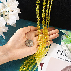 4 нить 4 вида прозрачных стеклянных бусин&nbsp;GLAA-TA0002-56B