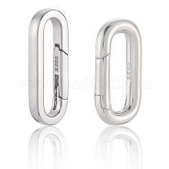 2 шт. 2 стиля 925 кольца с пружинным затвором из стерлингового серебра FIND-BBC0004-30