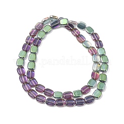 Brins de perles de verre de galvanoplastie transparentes&nbsp;EGLA-P049-02A-HP01