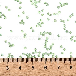TOHOラウンドシードビーズ  日本製シードビーズ  （775)つの内側の色abクリスタル/緑の裏地  11/0  2.2mm  穴：0.8mm  約1110PCS /ボトル  10 G /ボトル&nbsp;SEED-JPTR11-0775