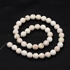 Fili sfaccettati rotondi di perline di magnesite naturale&nbsp;G-O111-02-10mm