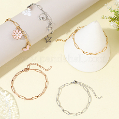 15шт 3 цвета браслеты-цепочки из нержавеющей стали 304&nbsp;BJEW-BBC0001-20